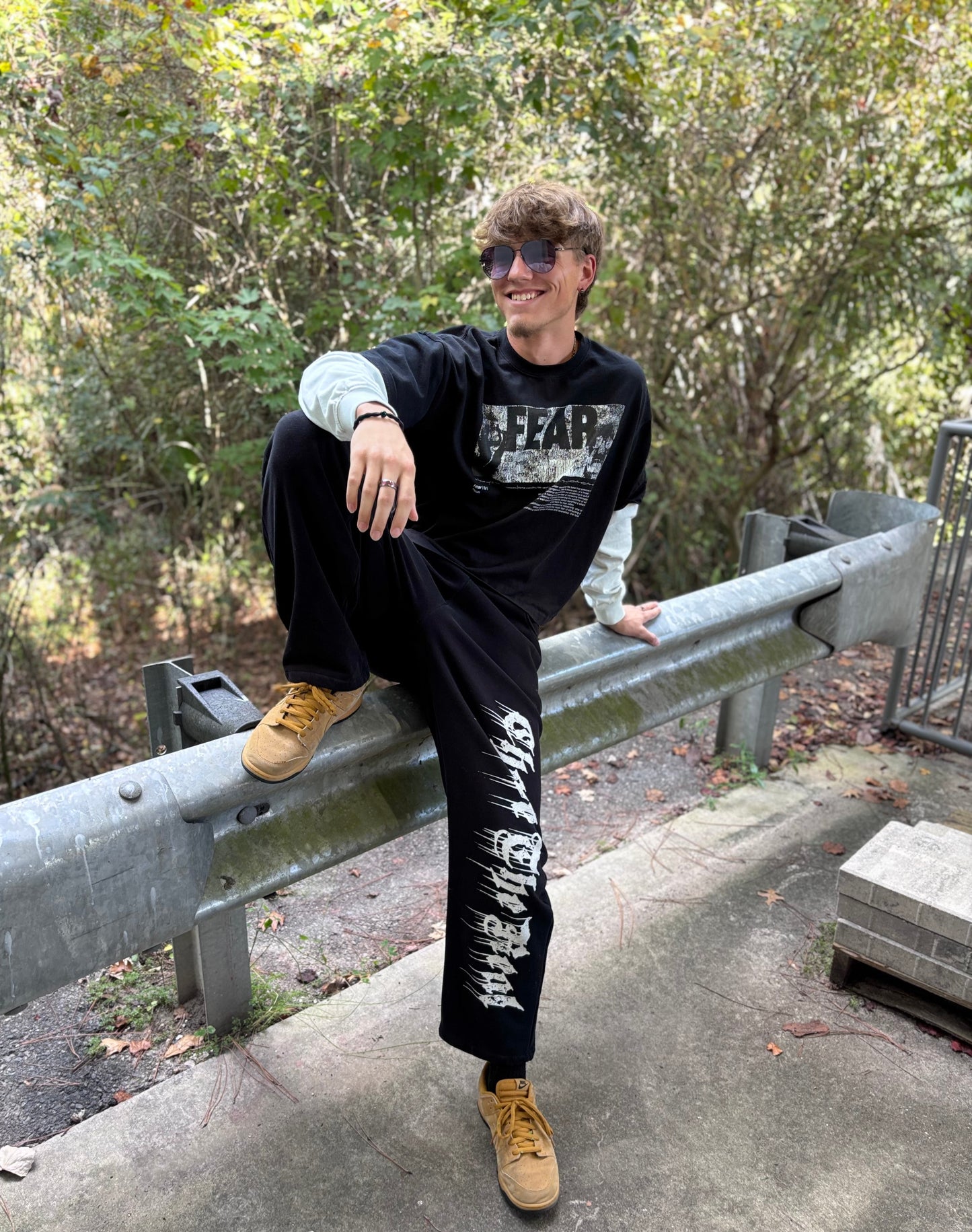 "Fear" Layered Long-Sleeve