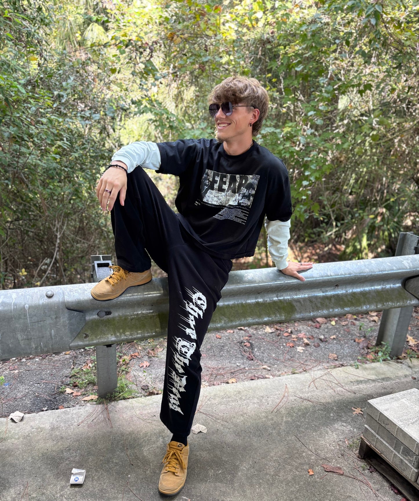 "Fear" Layered Long-Sleeve