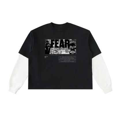 "Fear" Layered Long-Sleeve