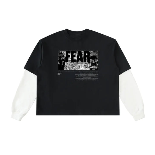 "Fear" Layered Long-Sleeve